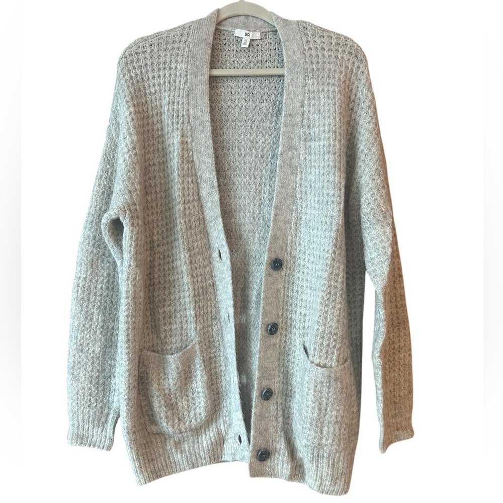 Nordstrom BP Oversized Waffle Stitch Cardigan Grandpa Sweater Size XS - Picture 3 of 13